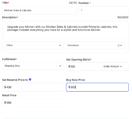 Marketplace Tutorials – Buy Now on Open Auctions
