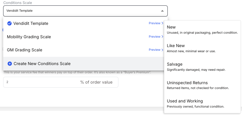Auction Settings
