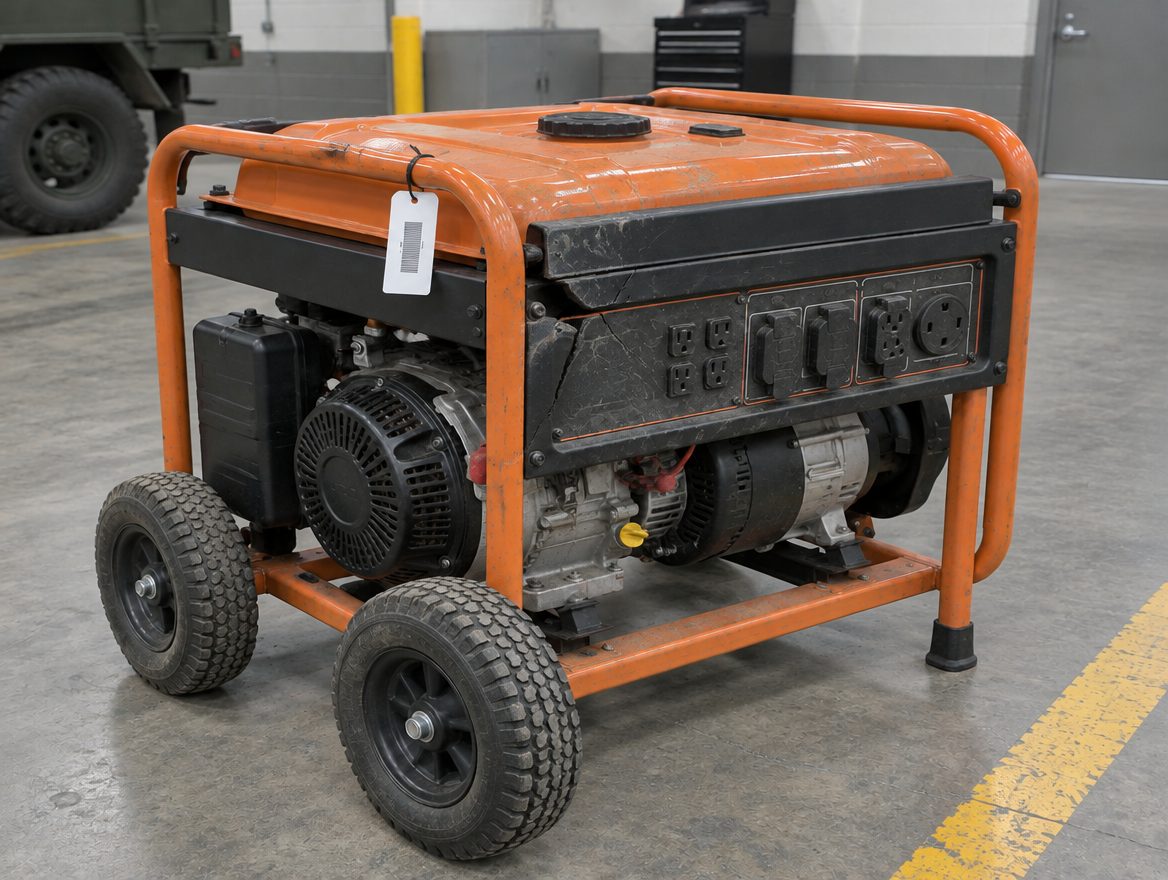 Evidence capture of the same generator on day 184 with damage to the housing